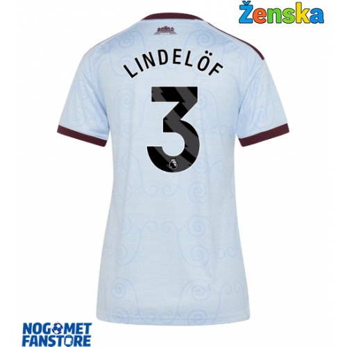 Aston Villa Victor Lindelof #3 Rezervni Dres za Ženska 2026-27 Kratak Rukav